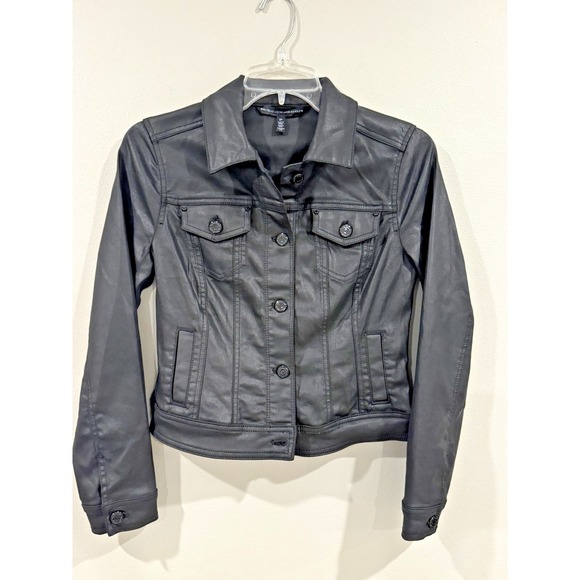 White House Black Market Jackets & Blazers - White House Black Market Essential Moto Jacket Black Faux Leather 2P